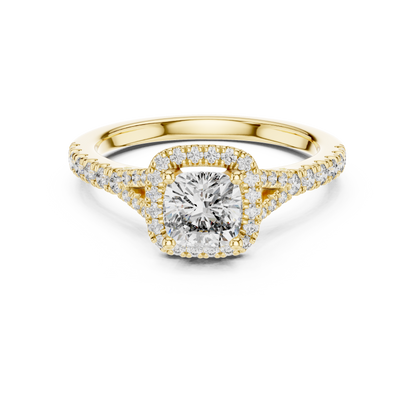 Cushion Cut Halo Engagement Ring 1.4 CTW