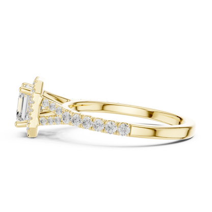 Asscher Cut Halo Engagement Ring 1.4 CTW