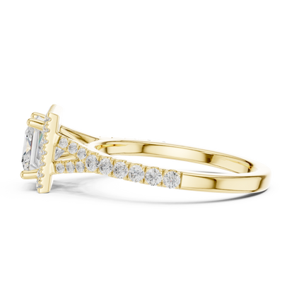 Princess Cut Halo Engagement Ring 1.4 CTW