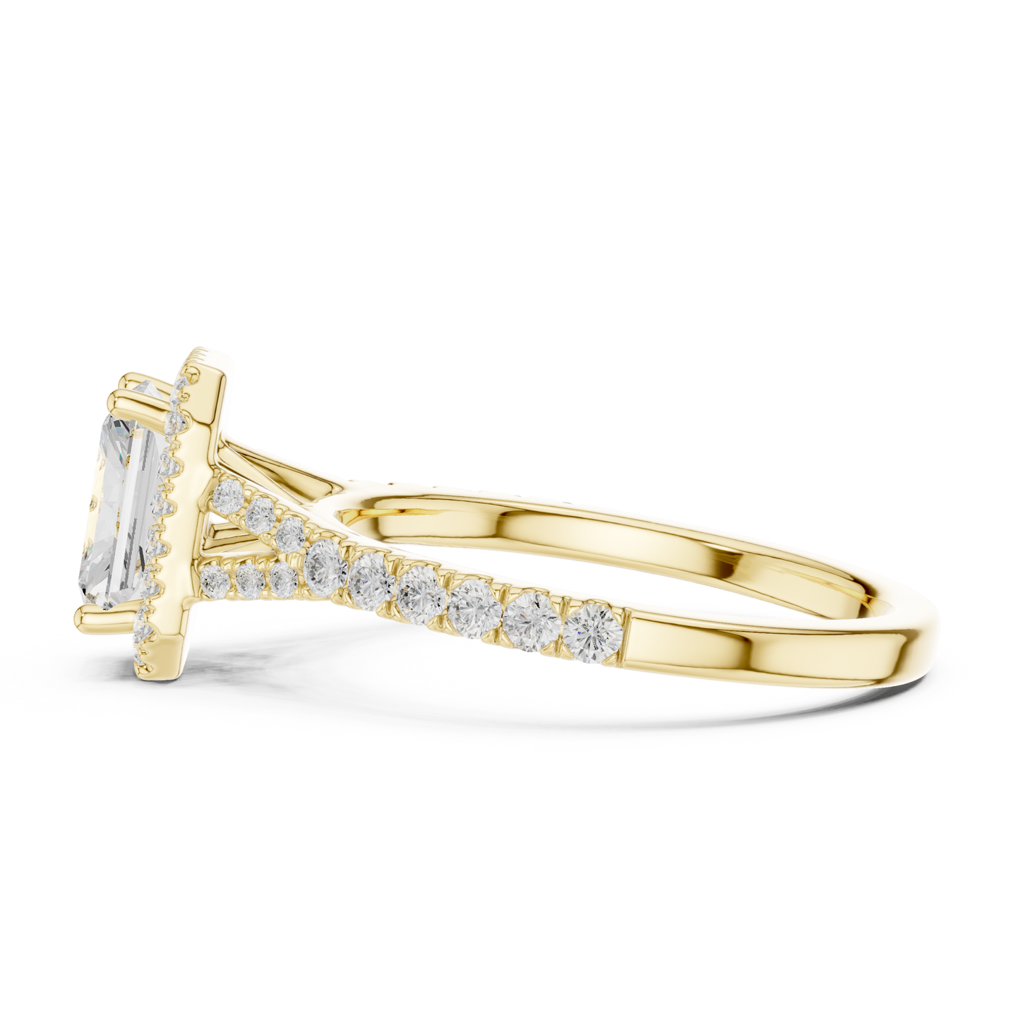 Radiant Cut Halo Engagement Ring 1.4 CTW