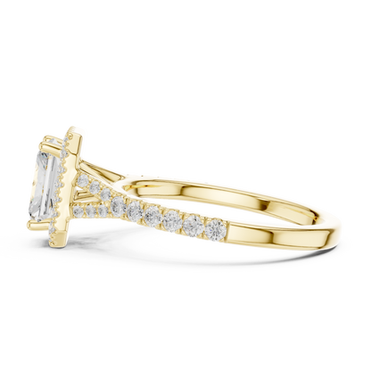 Radiant Cut Halo Engagement Ring 1.4 CTW