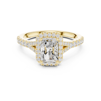 Radiant Cut Halo Engagement Ring 1.4 CTW