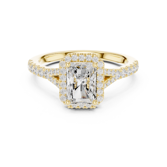 Radiant Cut Halo Engagement Ring 1.4 CTW