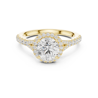 Round Cut Halo Engagement Ring 1.4 CTW