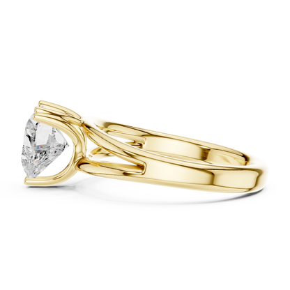 Heart Cut Split Shank Solitaire Engagement Ring 2 CTW
