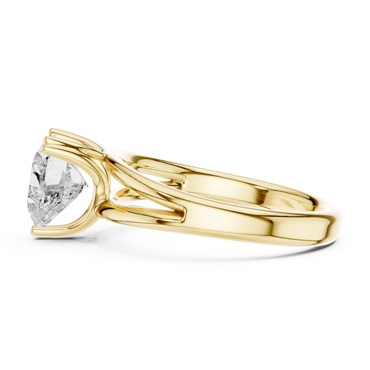 Heart Cut Split Shank Solitaire Engagement Ring 2 CTW