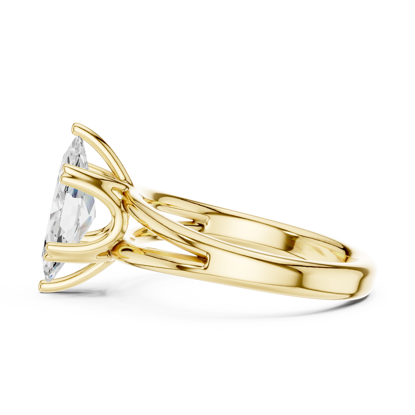 Marquise Cut Split Shank Solitaire Engagement Ring 2 CTW