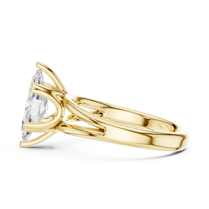 Marquise Cut Split Shank Solitaire Engagement Ring 2 CTW