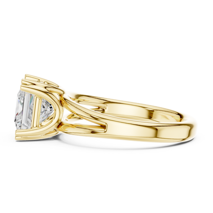 Princess Cut Split Shank Solitaire Engagement Ring 2 CTW