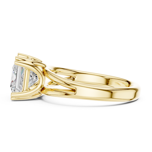 Princess Cut Split Shank Solitaire Engagement Ring 2 CTW