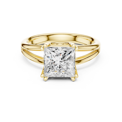 Princess Cut Split Shank Solitaire Engagement Ring 2 CTW