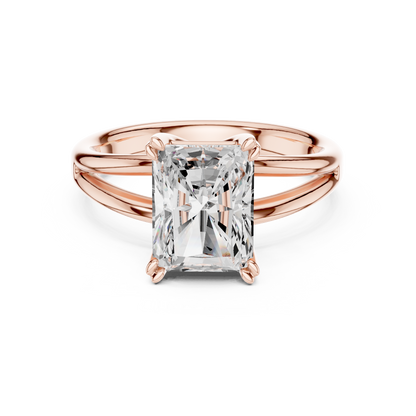 Radiant Cut Split Shank Solitaire Engagement Ring 2 CTW