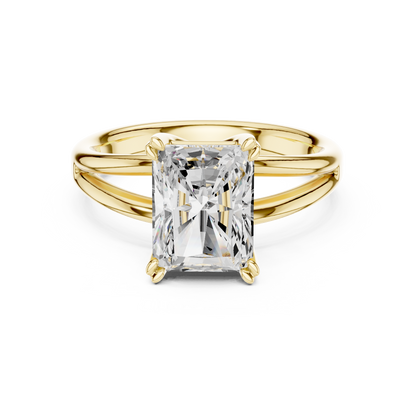 Radiant Cut Split Shank Solitaire Engagement Ring 2 CTW