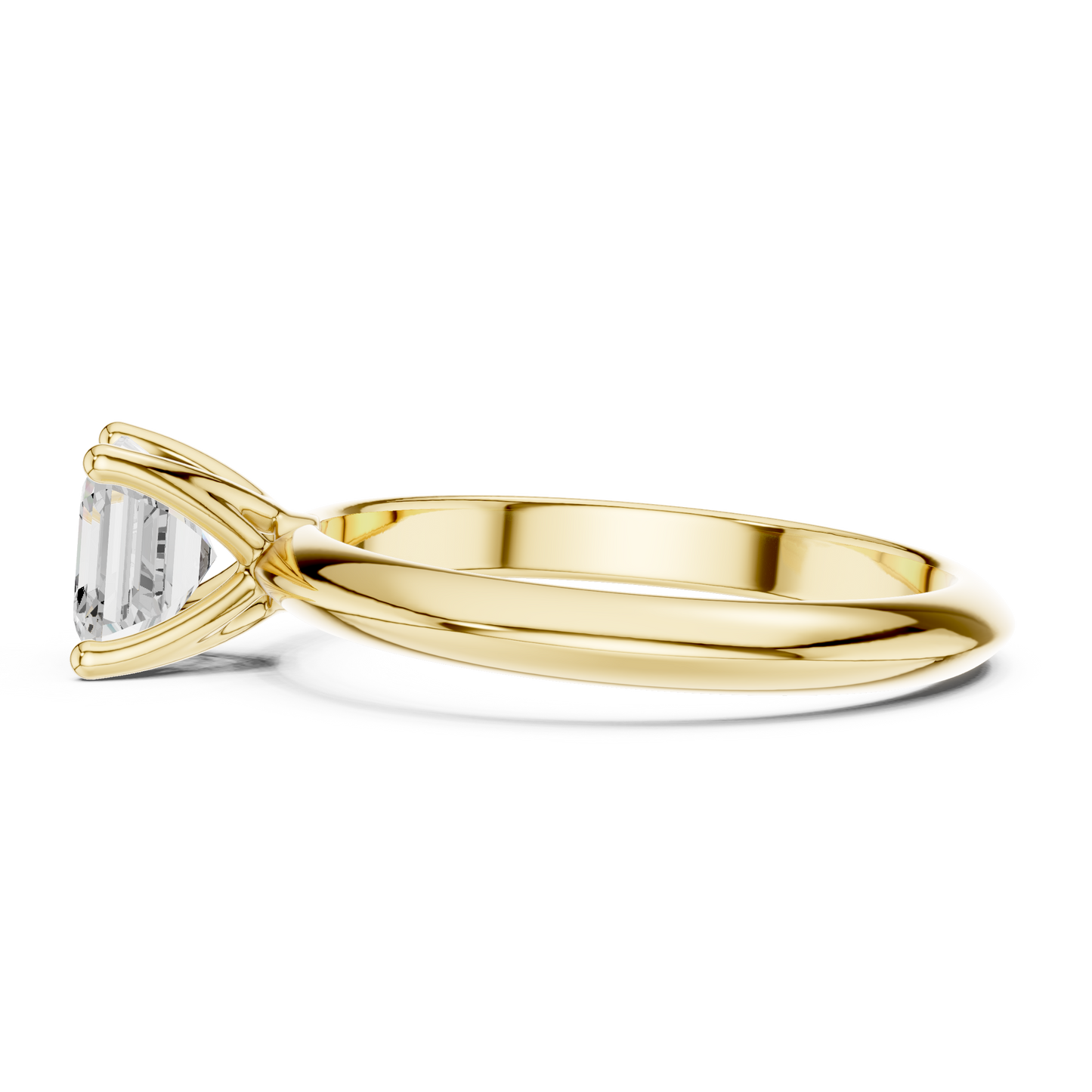 Asscher Cut Classic Solitaire Engagement Ring 1 CTW