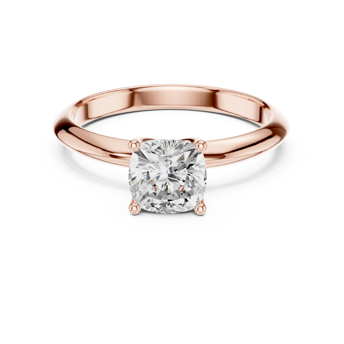 Cushion Cut Classic Solitaire Engagement Ring 1 CTW