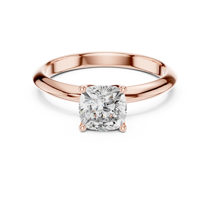Cushion Cut Classic Solitaire Engagement Ring 1 CTW