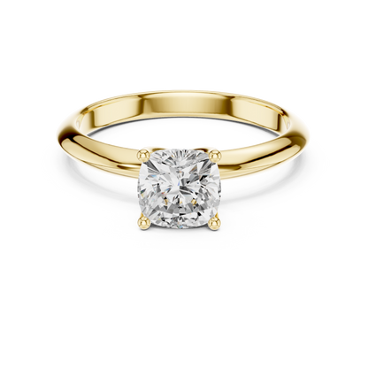 Cushion Cut Classic Solitaire Engagement Ring 1 CTW