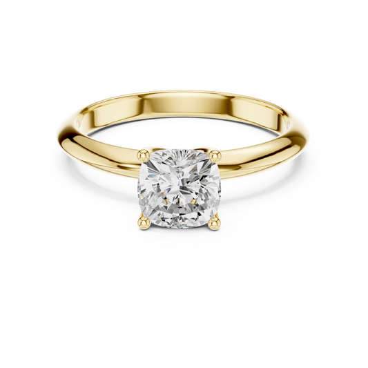 Cushion Cut Classic Solitaire Engagement Ring 1 CTW