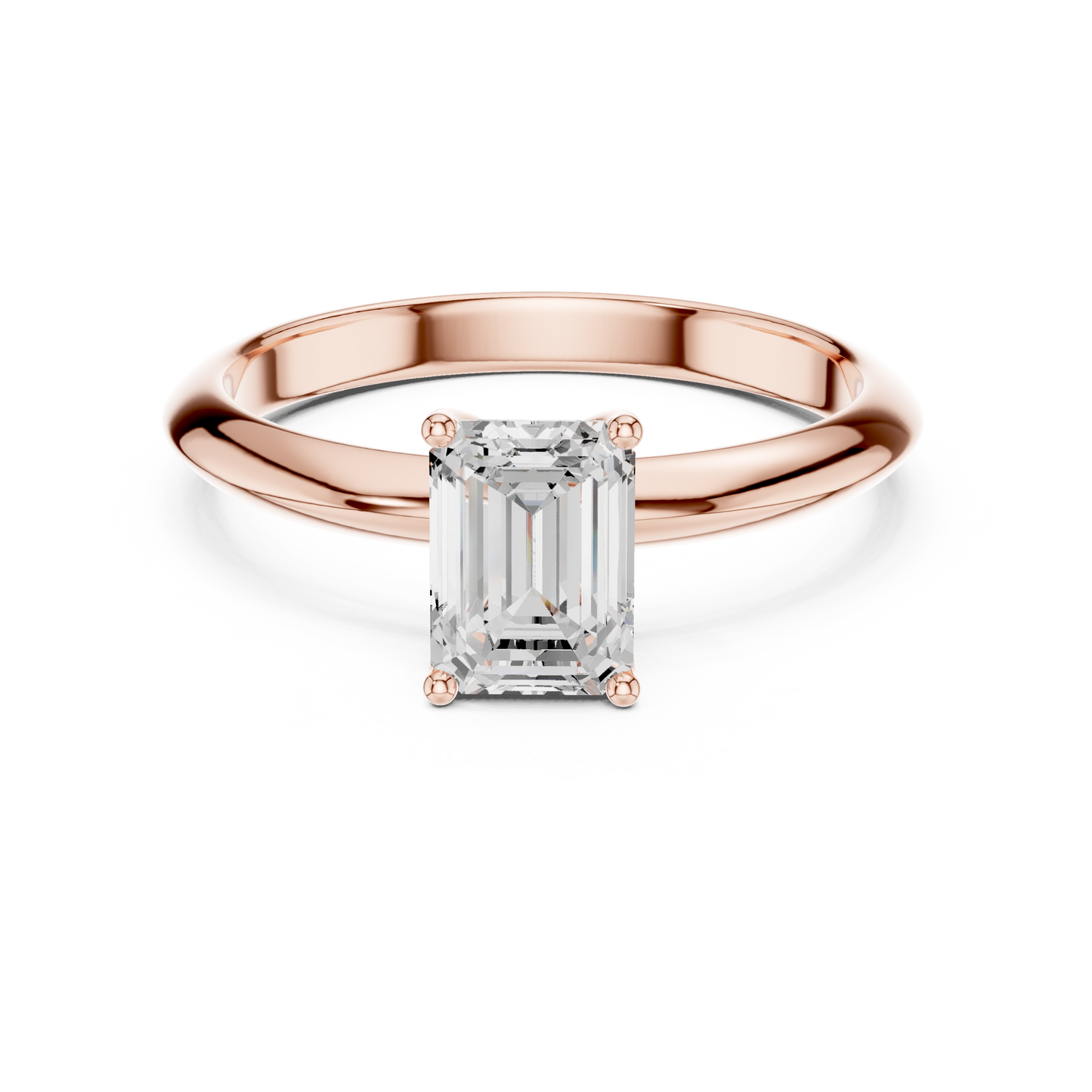 Emerald Cut Classic Solitaire Engagement Ring 1 CTW