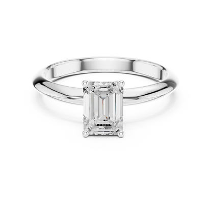 Emerald Cut Classic Solitaire Engagement Ring 1 CTW