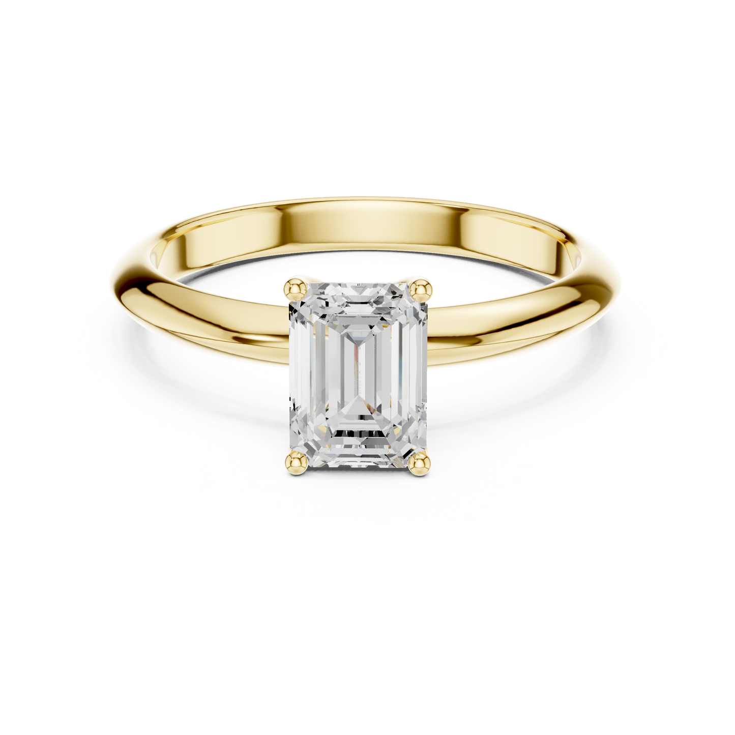 Emerald Cut Classic Solitaire Engagement Ring 1 CTW