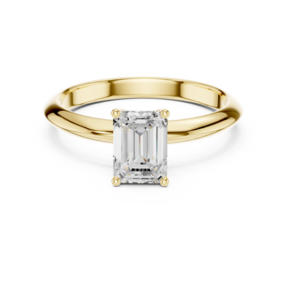 Emerald Cut Classic Solitaire Engagement Ring 1 CTW