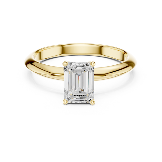 Emerald Cut Classic Solitaire Engagement Ring 1 CTW