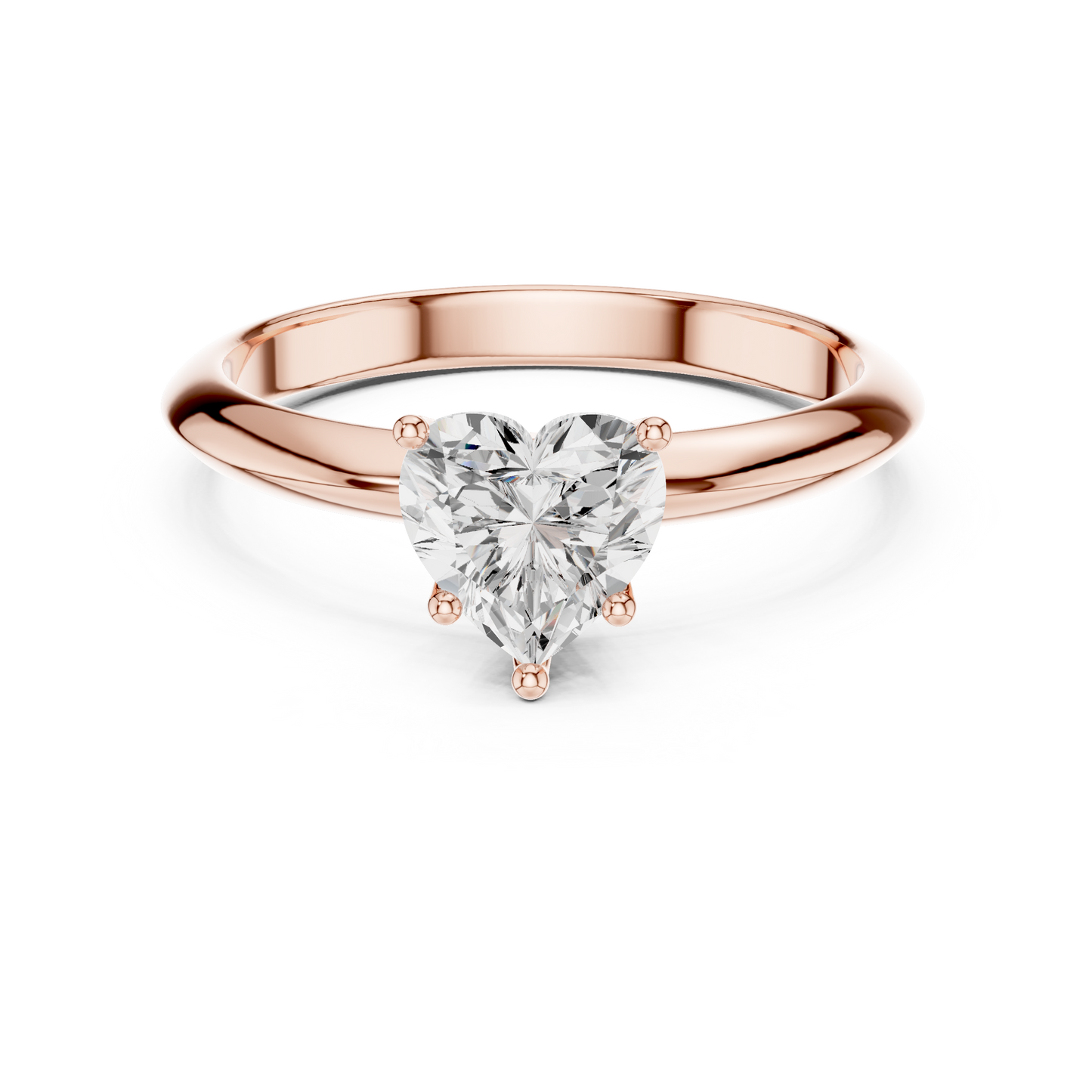 Heart Cut Classic Solitaire Engagement Ring 1 CTW