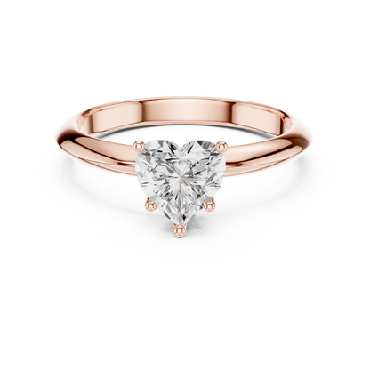 Heart Cut Classic Solitaire Engagement Ring 1 CTW