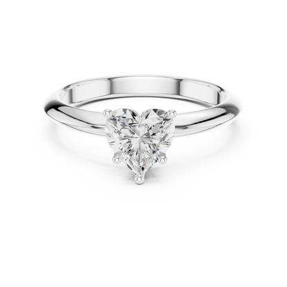 Heart Cut Classic Solitaire Engagement Ring 1 CTW