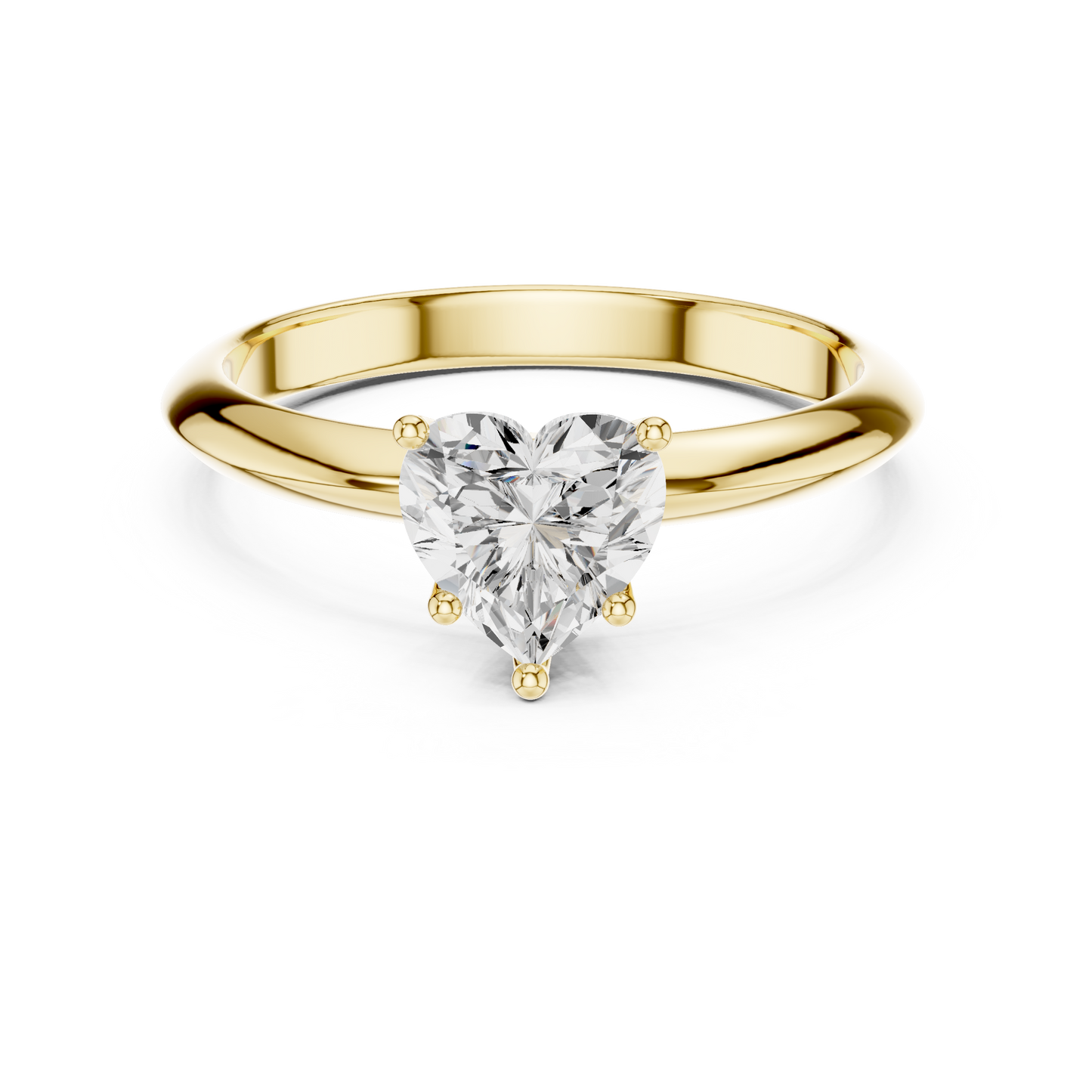 Heart Cut Classic Solitaire Engagement Ring 1 CTW