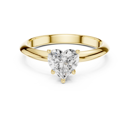 Heart Cut Classic Solitaire Engagement Ring 1 CTW