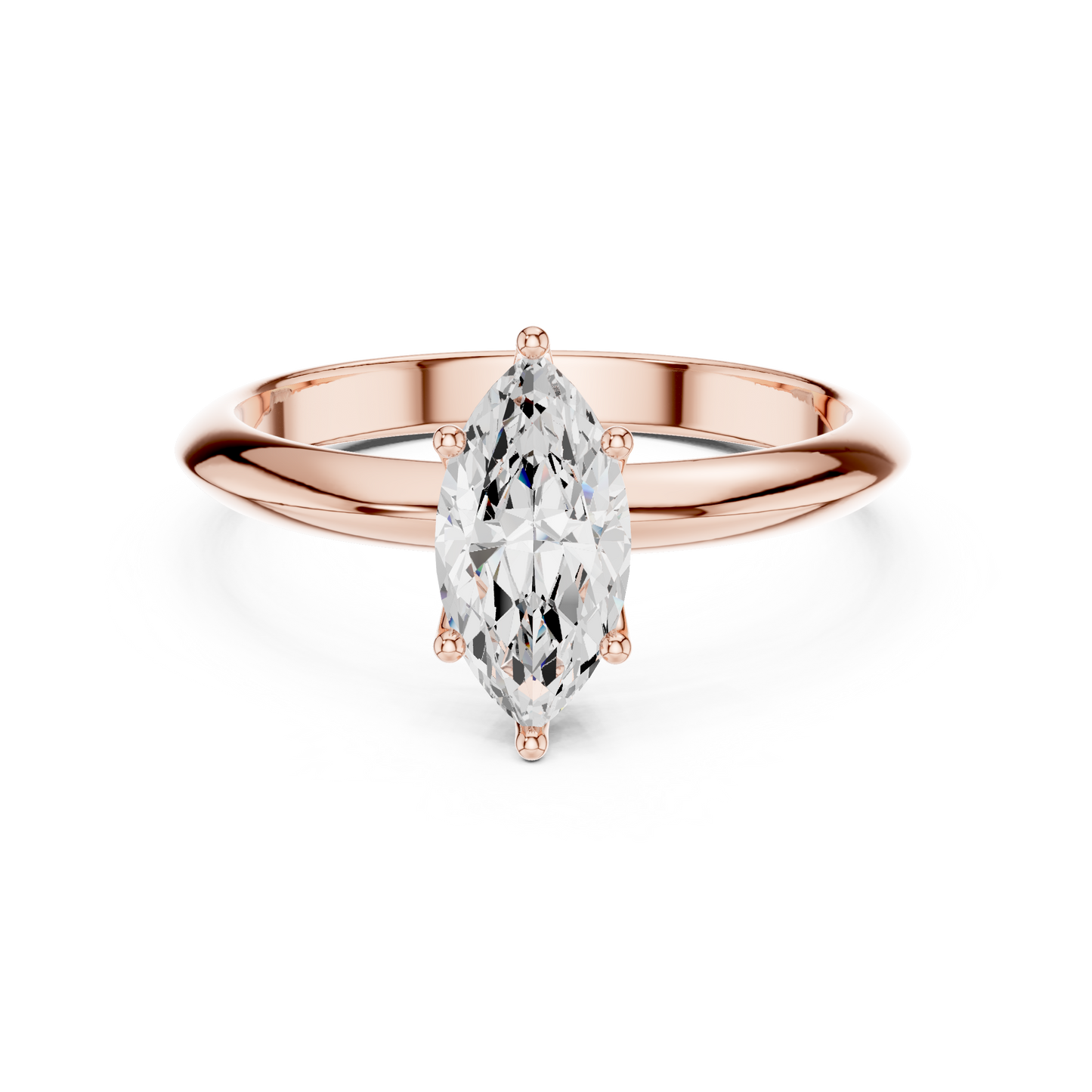 Marquise Cut Classic Solitaire Engagement Ring 1 CTW