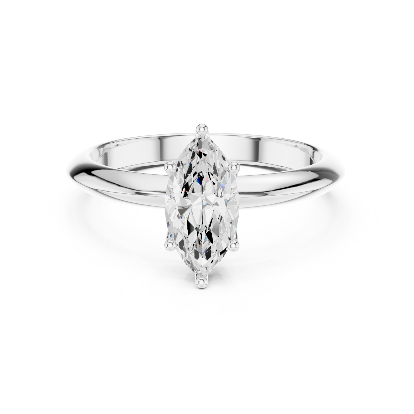 Marquise Cut Classic Solitaire Engagement Ring 1 CTW
