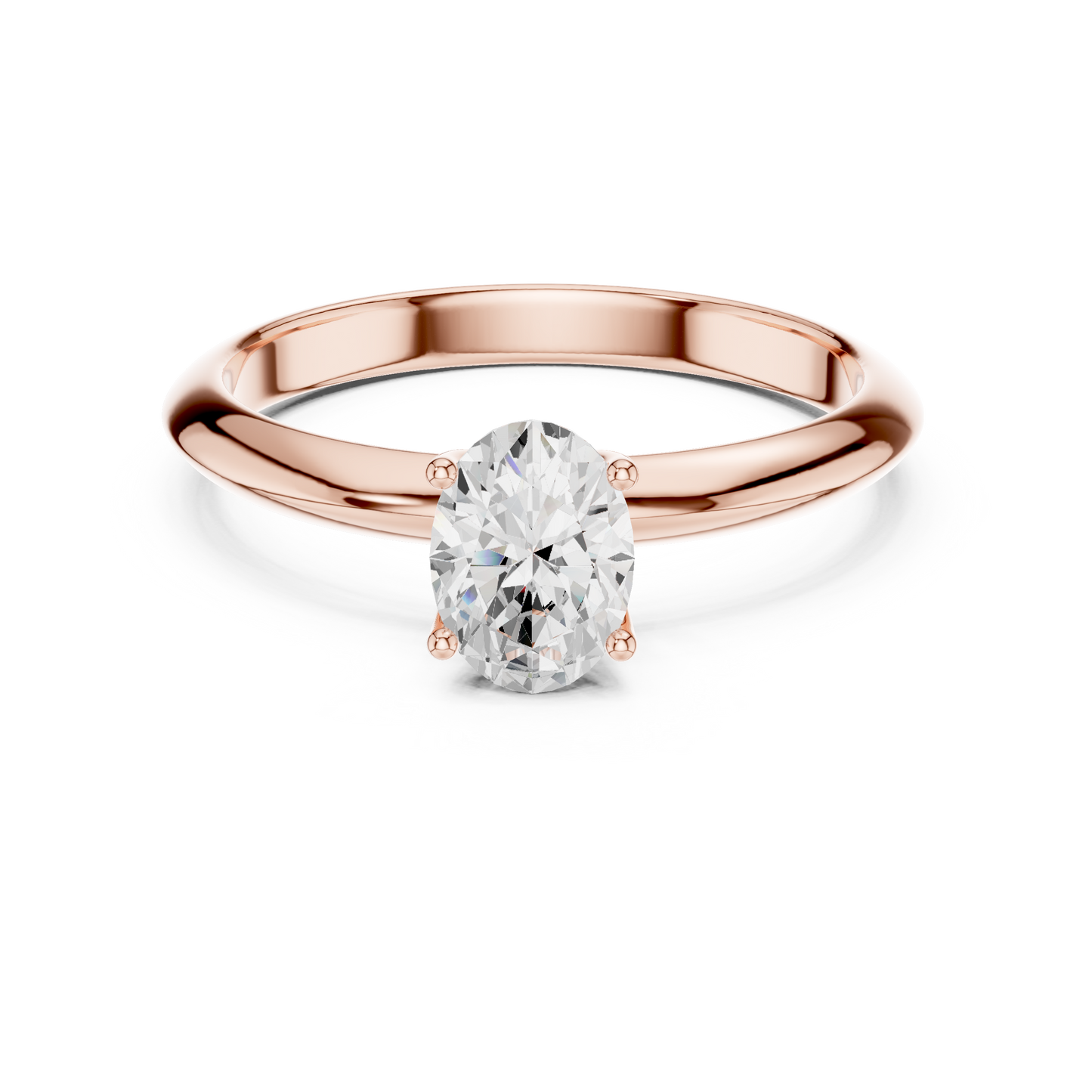 Oval Cut Classic Solitaire Engagement Ring 1 CTW