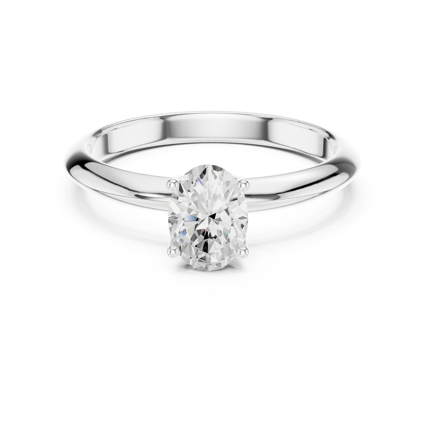 Oval Cut Classic Solitaire Engagement Ring 1 CTW