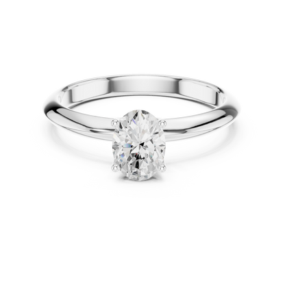 Oval Cut Classic Solitaire Engagement Ring 1 CTW