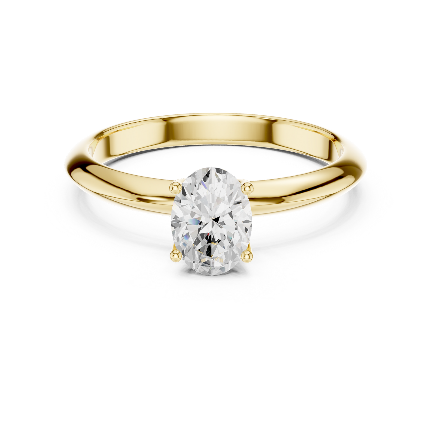 Oval Cut Classic Solitaire Engagement Ring 1 CTW