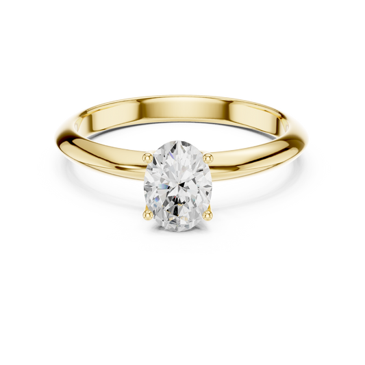 Oval Cut Classic Solitaire Engagement Ring 1 CTW