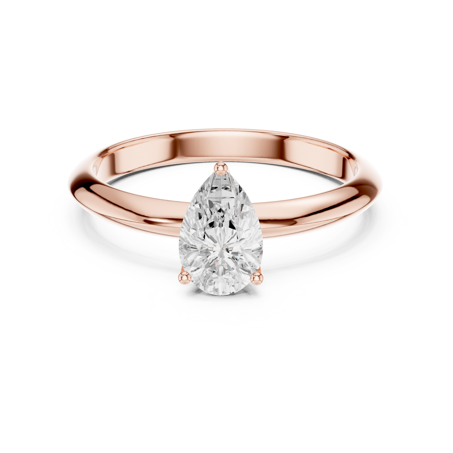Pear Cut Classic Solitaire Engagement Ring 1 CTW