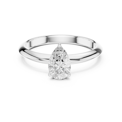 Pear Cut Classic Solitaire Engagement Ring 1 CTW