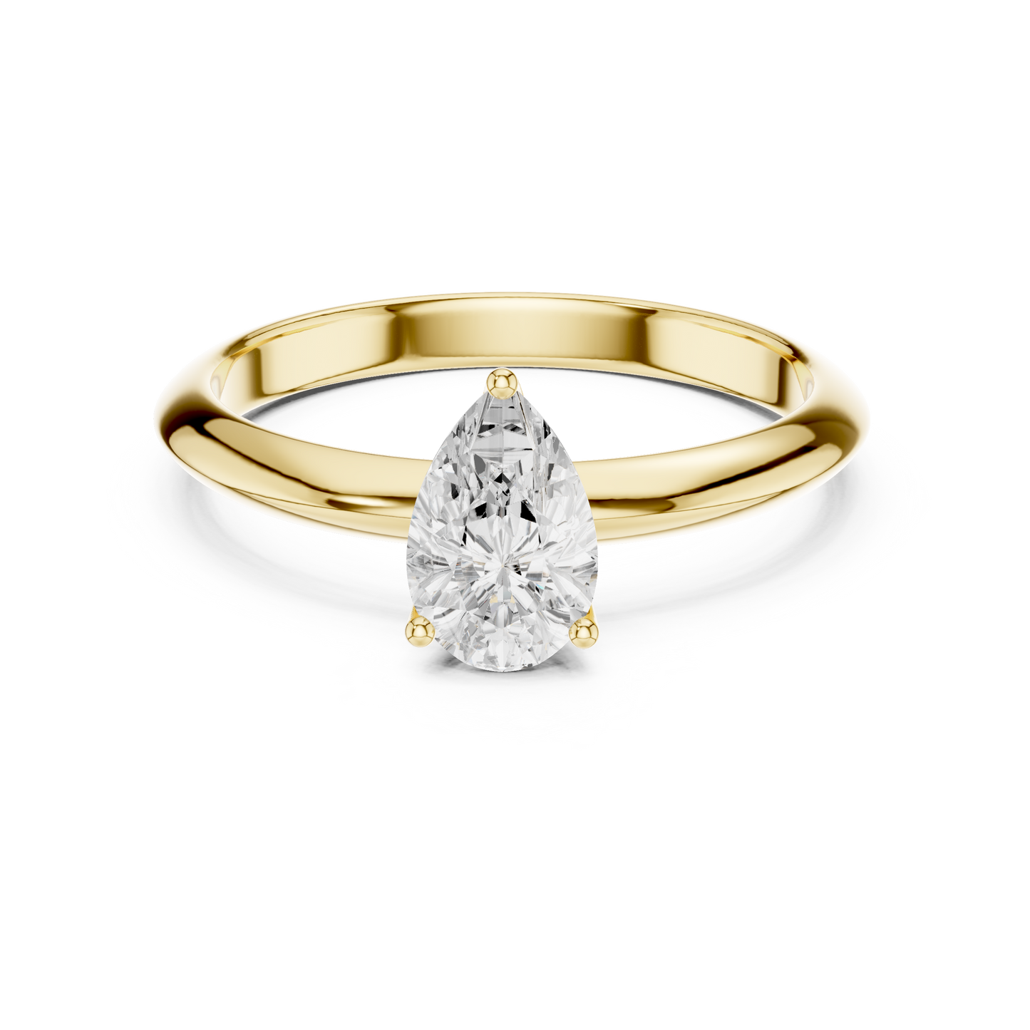 Pear Cut Classic Solitaire Engagement Ring 1 CTW