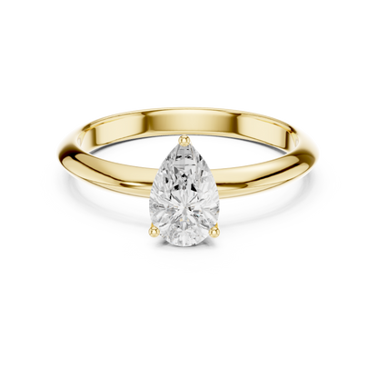 Pear Cut Classic Solitaire Engagement Ring 1 CTW