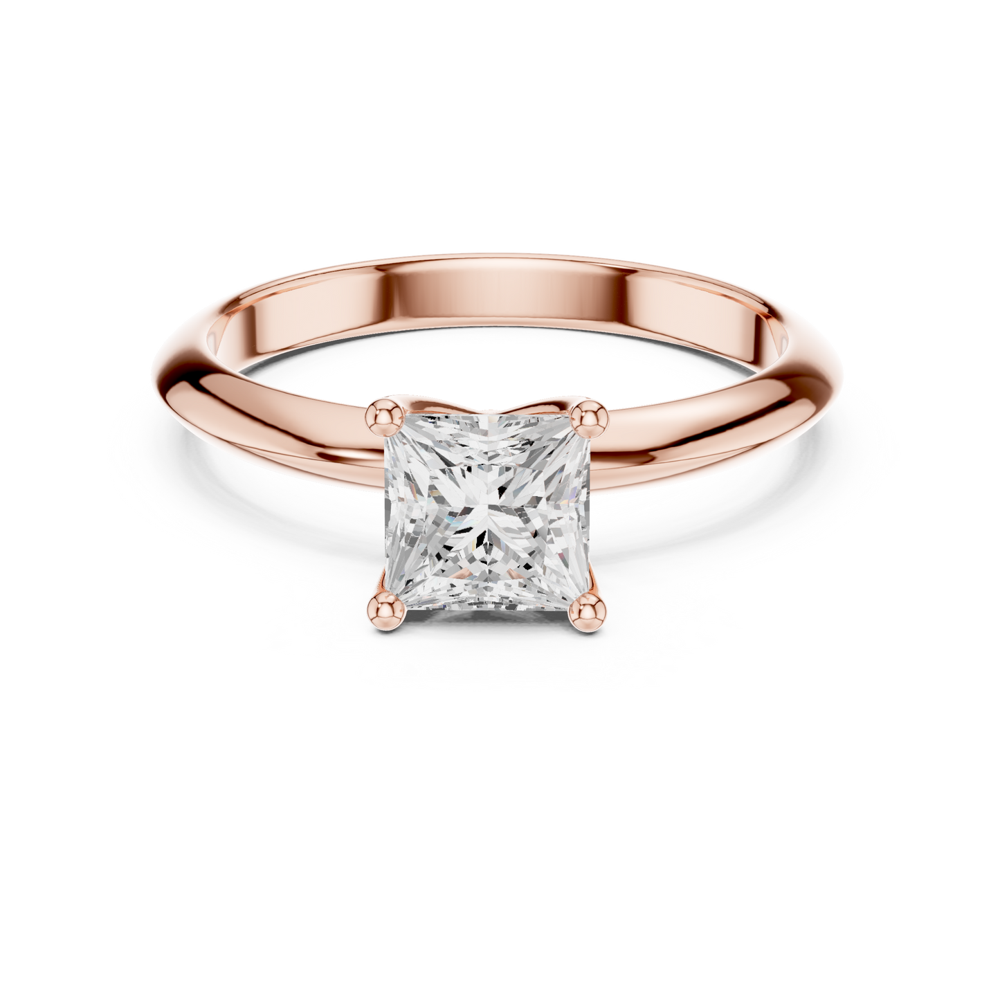Princess Cut Classic Solitaire Engagement Ring 1 CTW