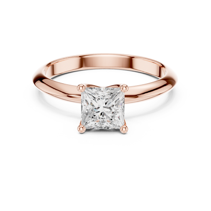 Princess Cut Classic Solitaire Engagement Ring 1 CTW