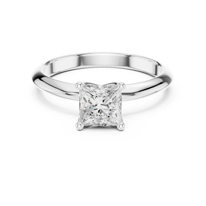 Princess Cut Classic Solitaire Engagement Ring 1 CTW