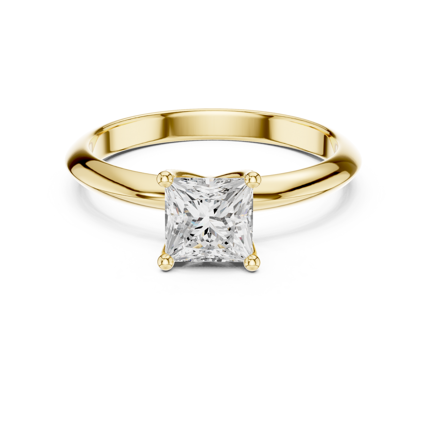 Princess Cut Classic Solitaire Engagement Ring 1 CTW