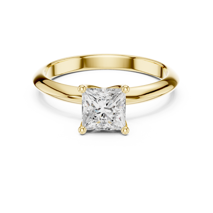 Princess Cut Classic Solitaire Engagement Ring 1 CTW