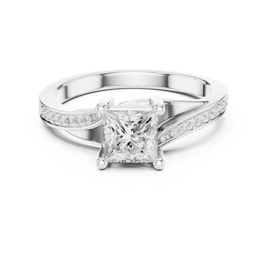 Princess Cut Diamond Engagement Ring 1.1 CTW