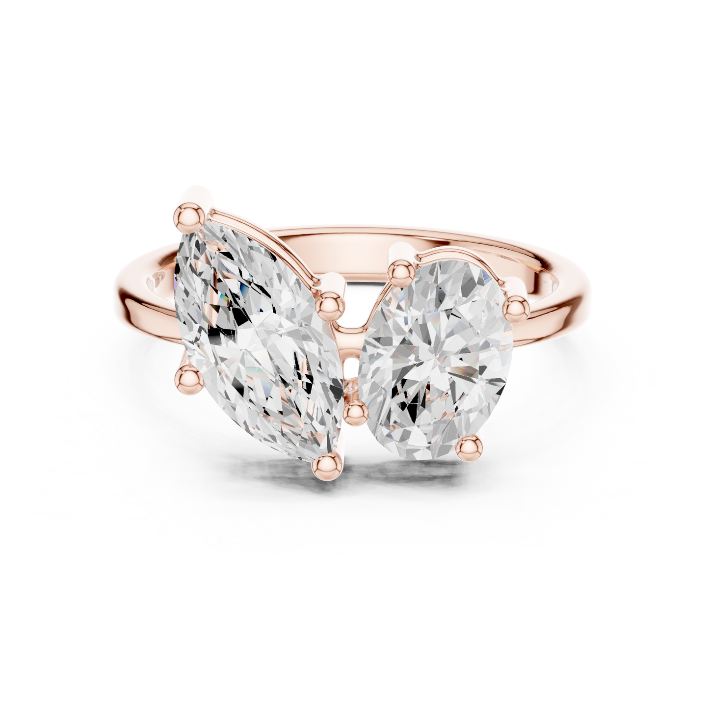 Pear & Marquise Toi Et Moi Ring